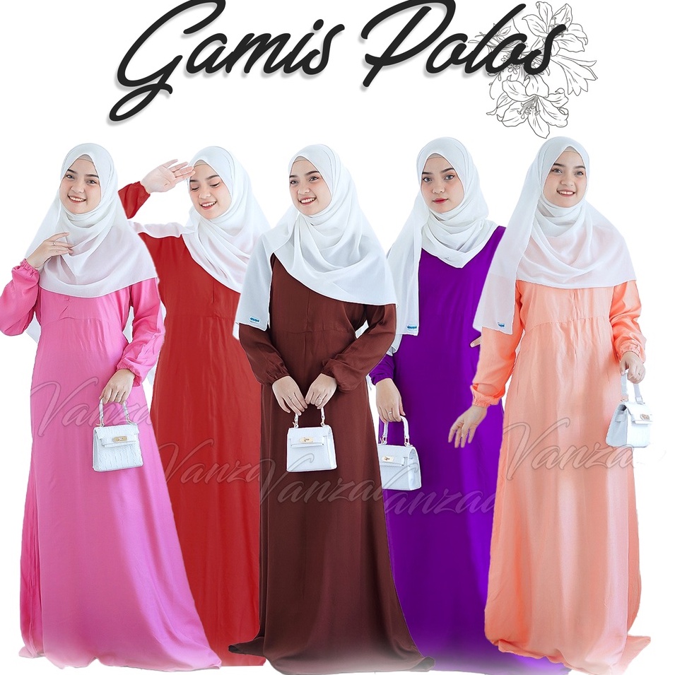 BAJU GAMIS SYARI POLOS RAYON PREMIUM © VANZAA BALI 2022