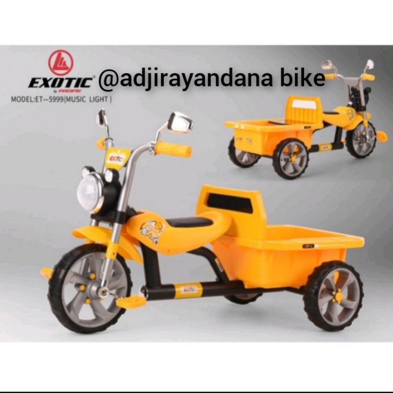 sepeda roda tiga 3 tricycle baby stroller exotic ET5999 ET 5999