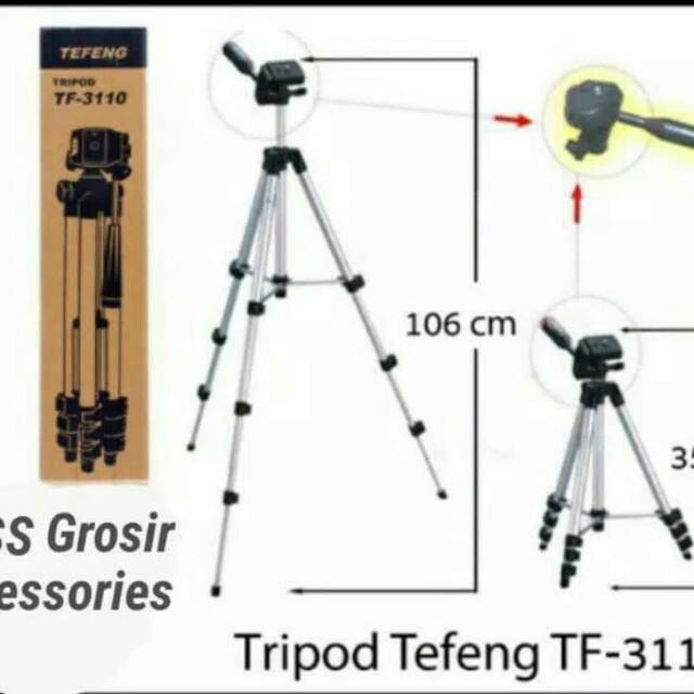 Tripod 3110 + Holder U Universal HP Tripod Kamera Camera Tripod Action
