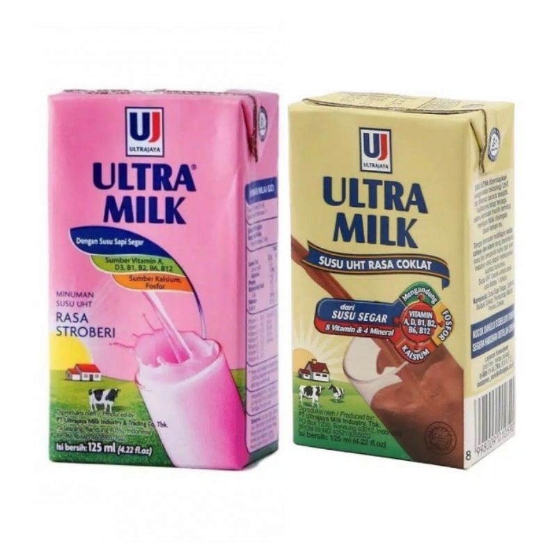 

Ultra Milk Strawberry / Coklat 125ml ECER