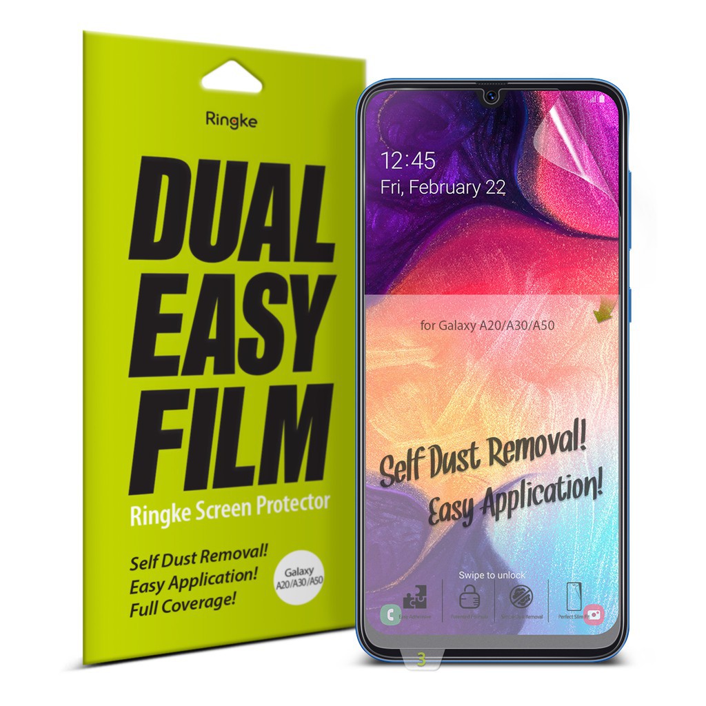 

Screen Protector Galaxy A20 / A30 / A30s / A50 / A50s Ringke Dual Easy Full Anti Gores Screen Guard