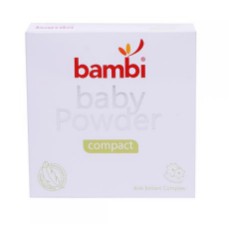 Bambi Baby Powder Compact Dan Refil With Puff Bedak Bayi