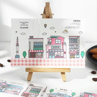  Stiker  Kertas  Gambar Bangunan Kecil  Untuk Scrapbook 