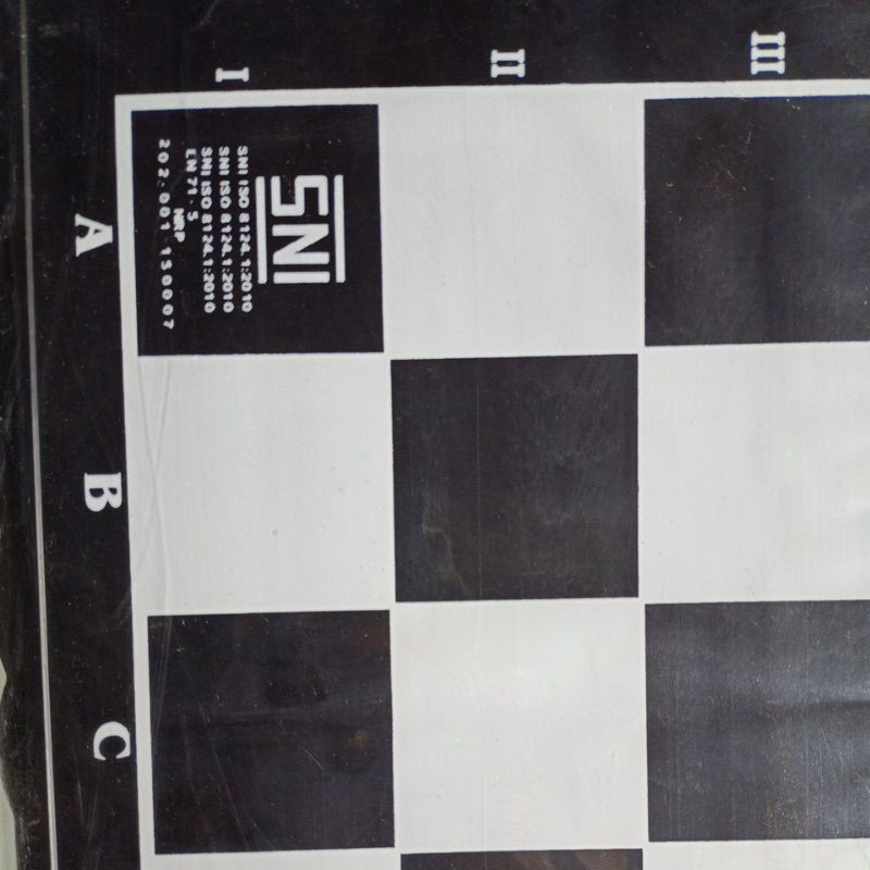 Catur XL SNI ISO + 4 Motif Portable Chess Map Waterproof Anti UV