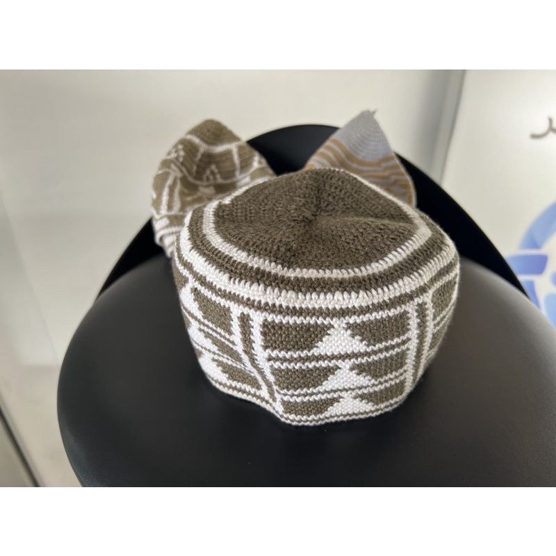 Songkok / Peci Rajut Warna Tarim alGonna, ready hijau dan abu