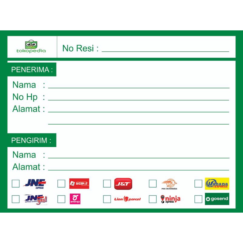 

LABEL PENGIRIMAN LAIN