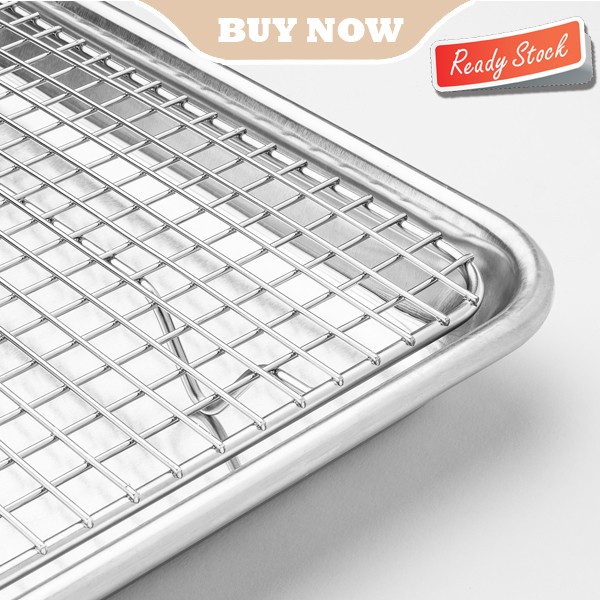 Heavy Duty Baking pan Nampan Stainless 41x31 PLUS FREE Cooling wire TK