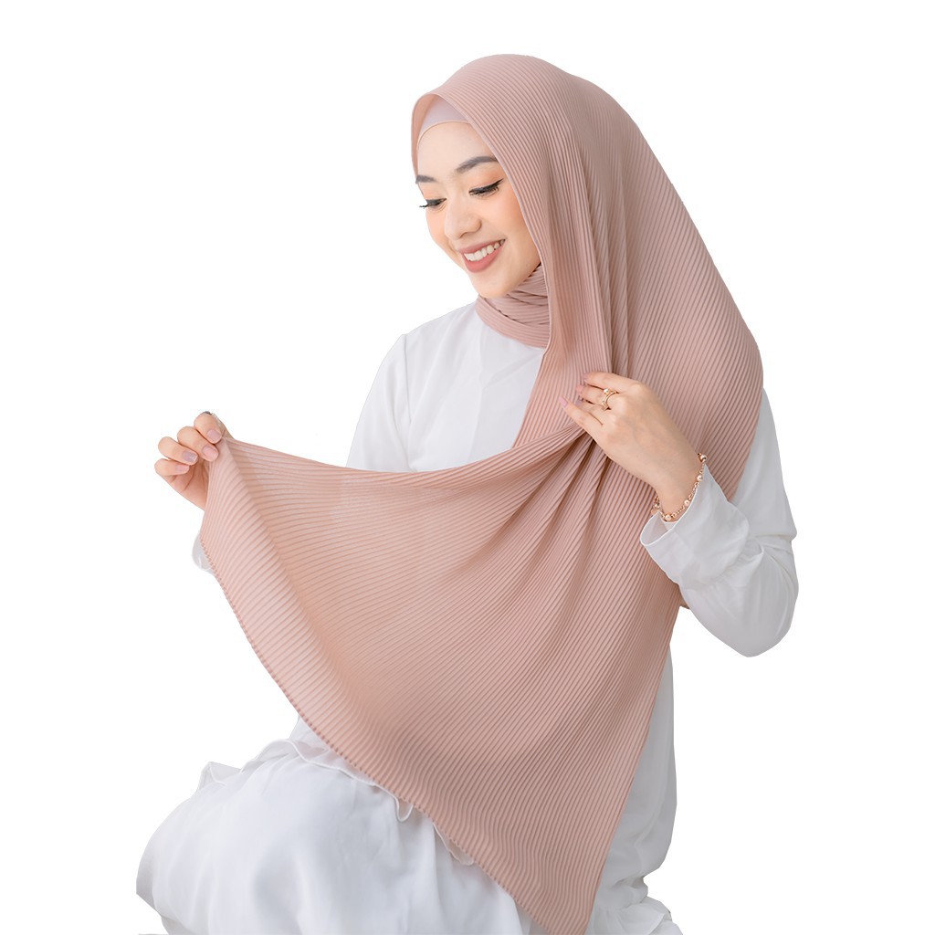 Alny Hijab - Pashmina Plisket Full Diamond Crepe/ Pasmina lidi full pleated phasmina shawl