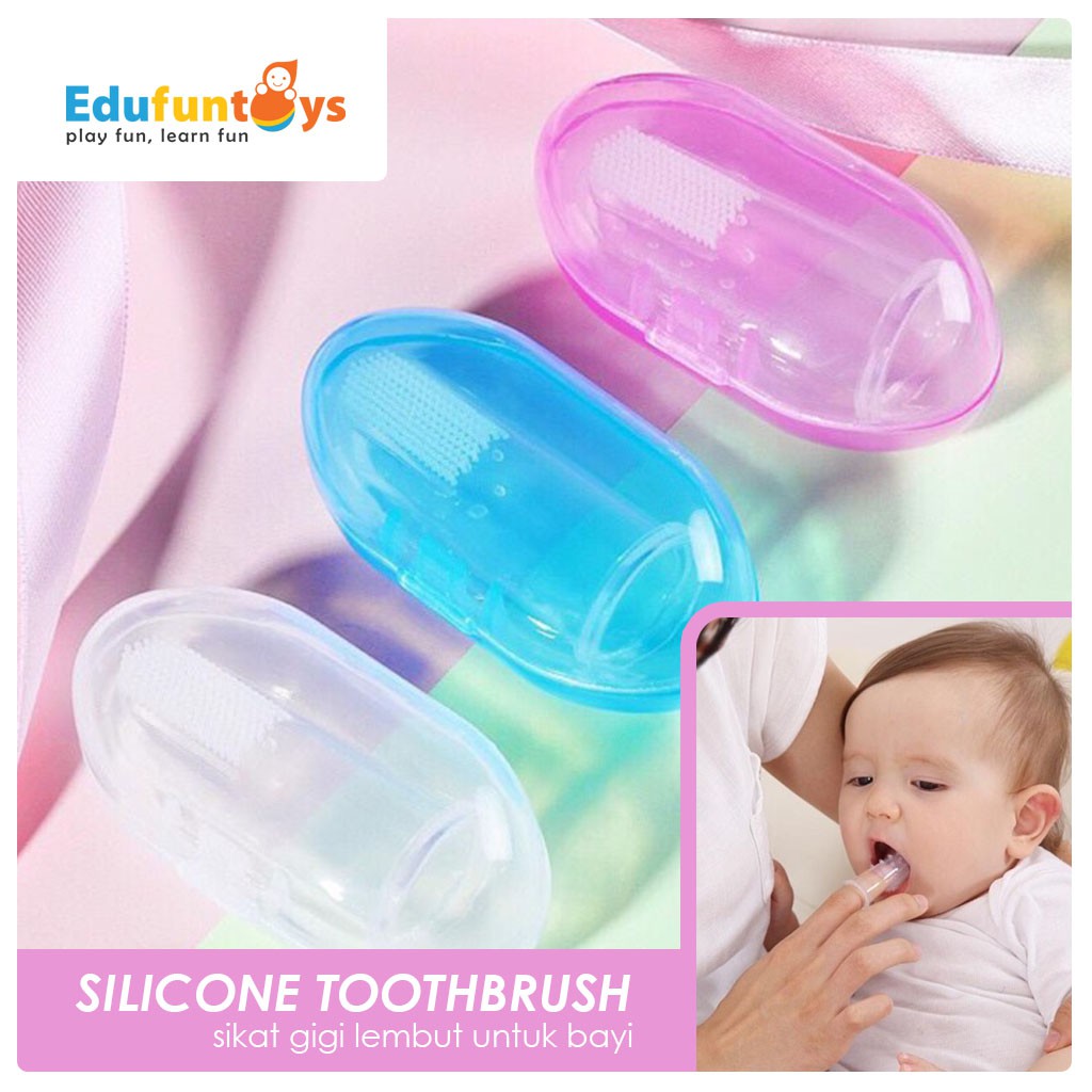 Edufuntoys SILICONE TOOTH BRUSH sikat gigi bayi sikat Edufuntoys SILICONE TOOTH BRUSH sikat gigi bayi sikat