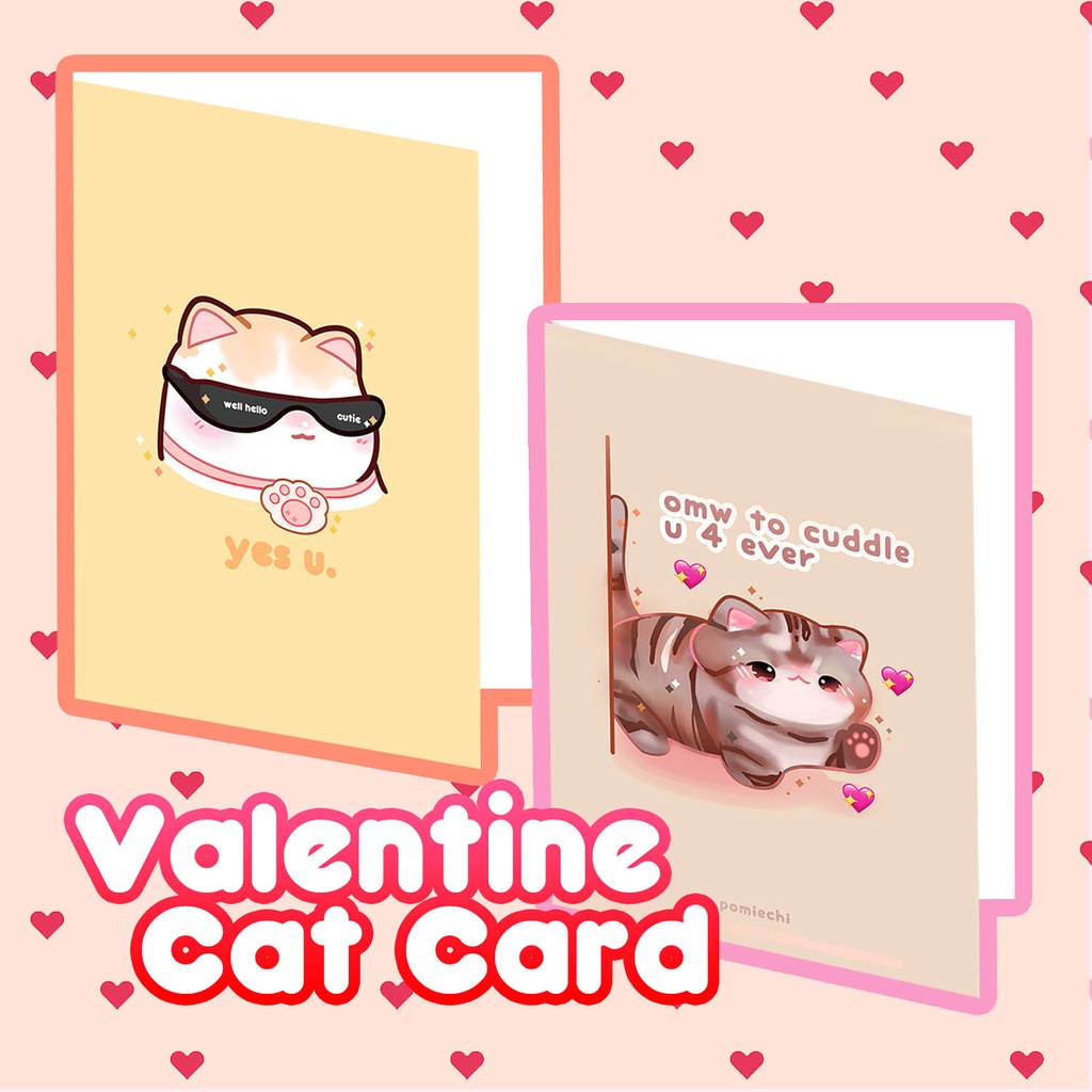 

Valentines Love Greeting Card Meme Kucing. Greeting Card Letter Mini Lucu!