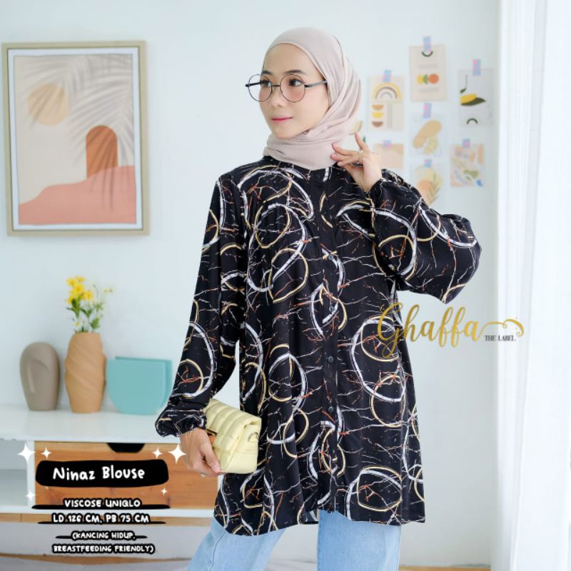 Blouse motif modern premium / Ninaz blouse original ghaffa the label / Blouse wanita motif