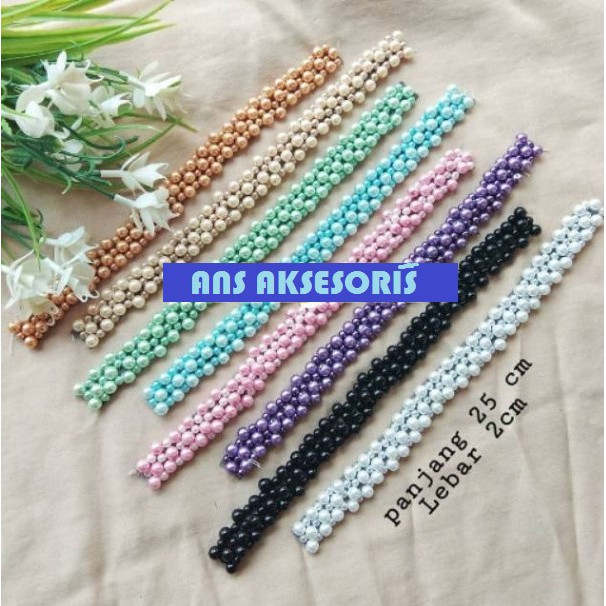 PAYET RANGKAI MU   TIARA / AKSESORIS GAUN PENGANTIN / PAYET