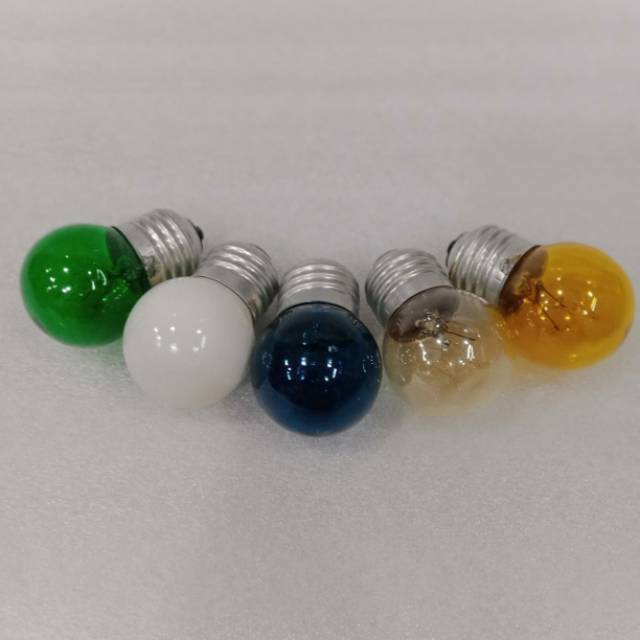Lampu Bohlam Pijar Lamp 5 W Watt Clear Bening dan warna Lampu Bohlam Pijar Lamp 5 W Watt Clear Bening dan warna