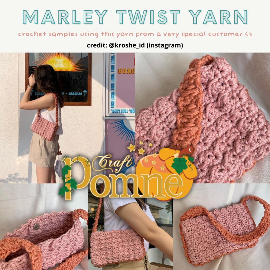 Marley Twist Yarn - Benang Makrame, Mengkilat, Benang Weaving