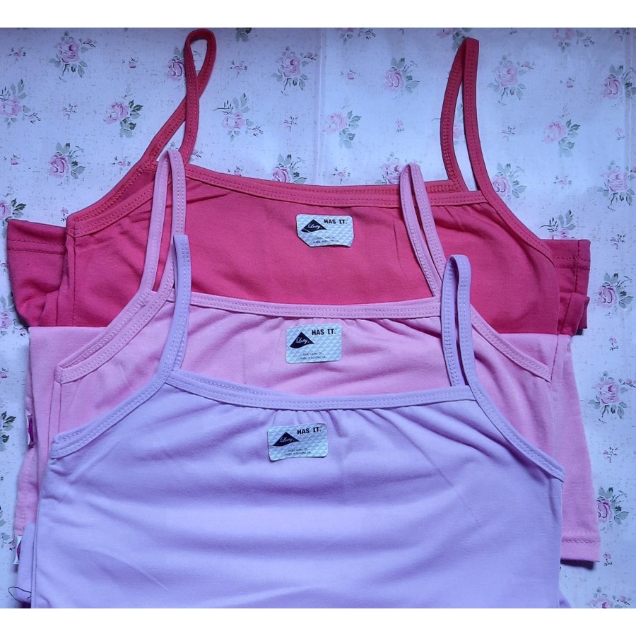 Tangtop Lutty tali kecil singlet wanita kualitas bagus bahan adem