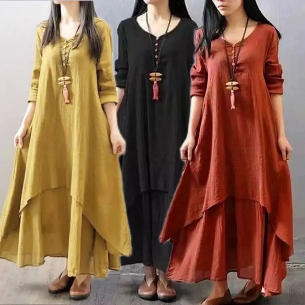 Setelan Zanzea Boho One 1 Set Atasan Baju Rok Celana Oneset Wanita Perempuan Remaja Dewasa Kekinian 