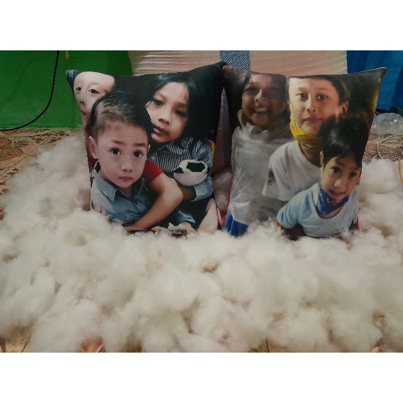 bantal foto kain boneka(kain velboa)