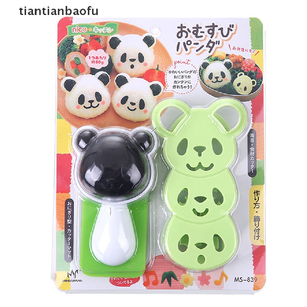 Cetakan Nasi Emboss Desain Panda Untuk Alat Dapur