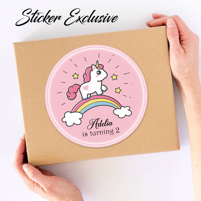 

50 STIKER / STICKER UNICORN 2-1 UTK BAG / BENTO / SOUVENIR ULTAH ULANG TAHUN