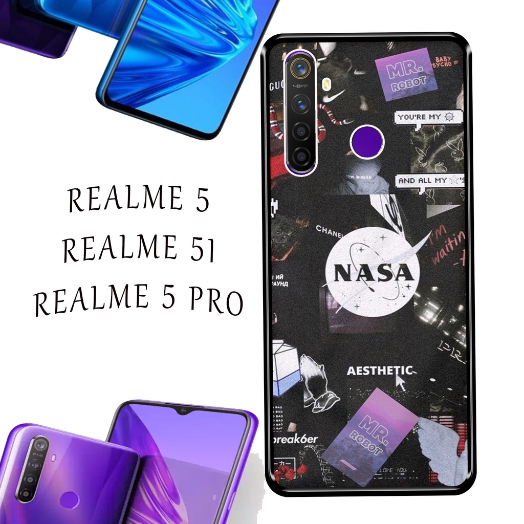 Case REALME 5/5I/5 PRO  - Casing  REALME 5/5I/5 PRO [ NASA ] Silikon REALME 5/5I/5 PRO  - Case Hp - 