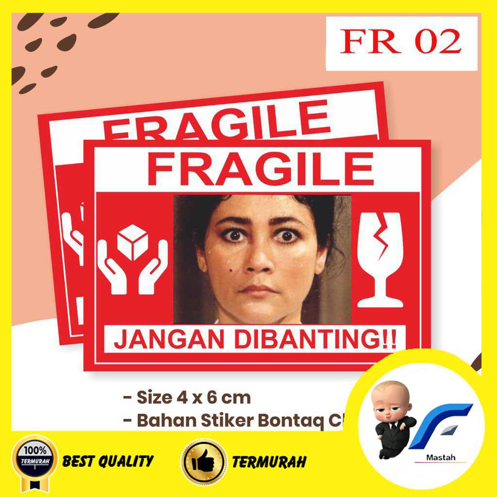 STIKER PAKET STIKER FRAGILE LUCU MURAH / STIKER JANGAN DIBANTING TERMURAH