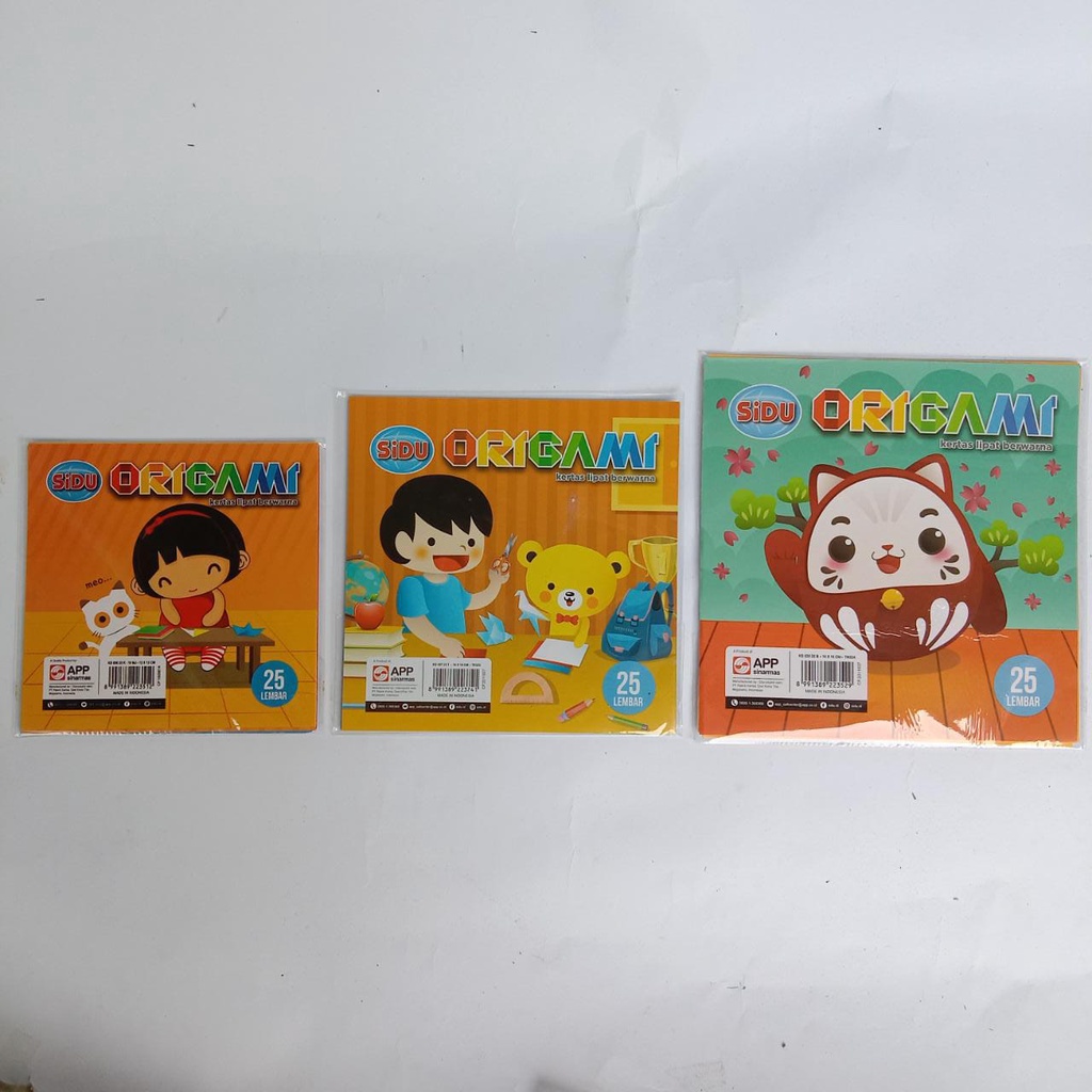 

KERTAS LIPAT GLOSSY ORIGAMI SINAR DUNIA (SIDU) 12 x 12, 14 x 14, 16 x 16 cm ISI 25 LEMBAR | ALHAZEN_BS
