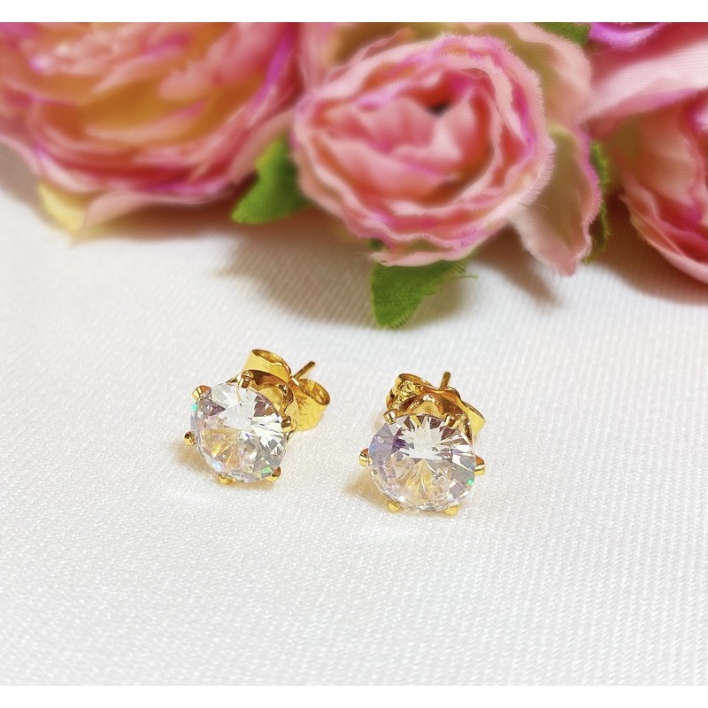 Anting Bayi / Balita / Anak ABG / Dewasa Titanium Nagita Stud Swarovski Model Tusuk
