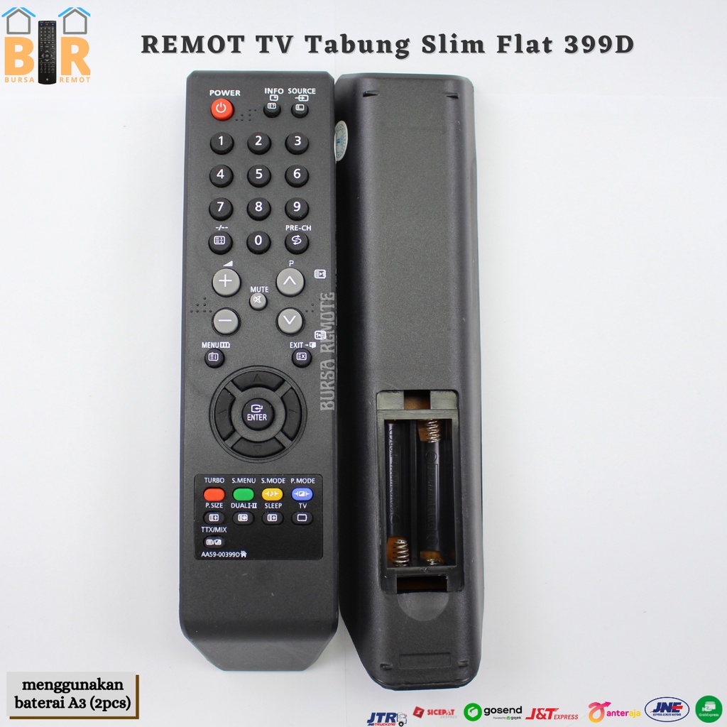 Remot Remote Samsung TV Tabung Slim Flat Type 399D Ecer dan Grosir