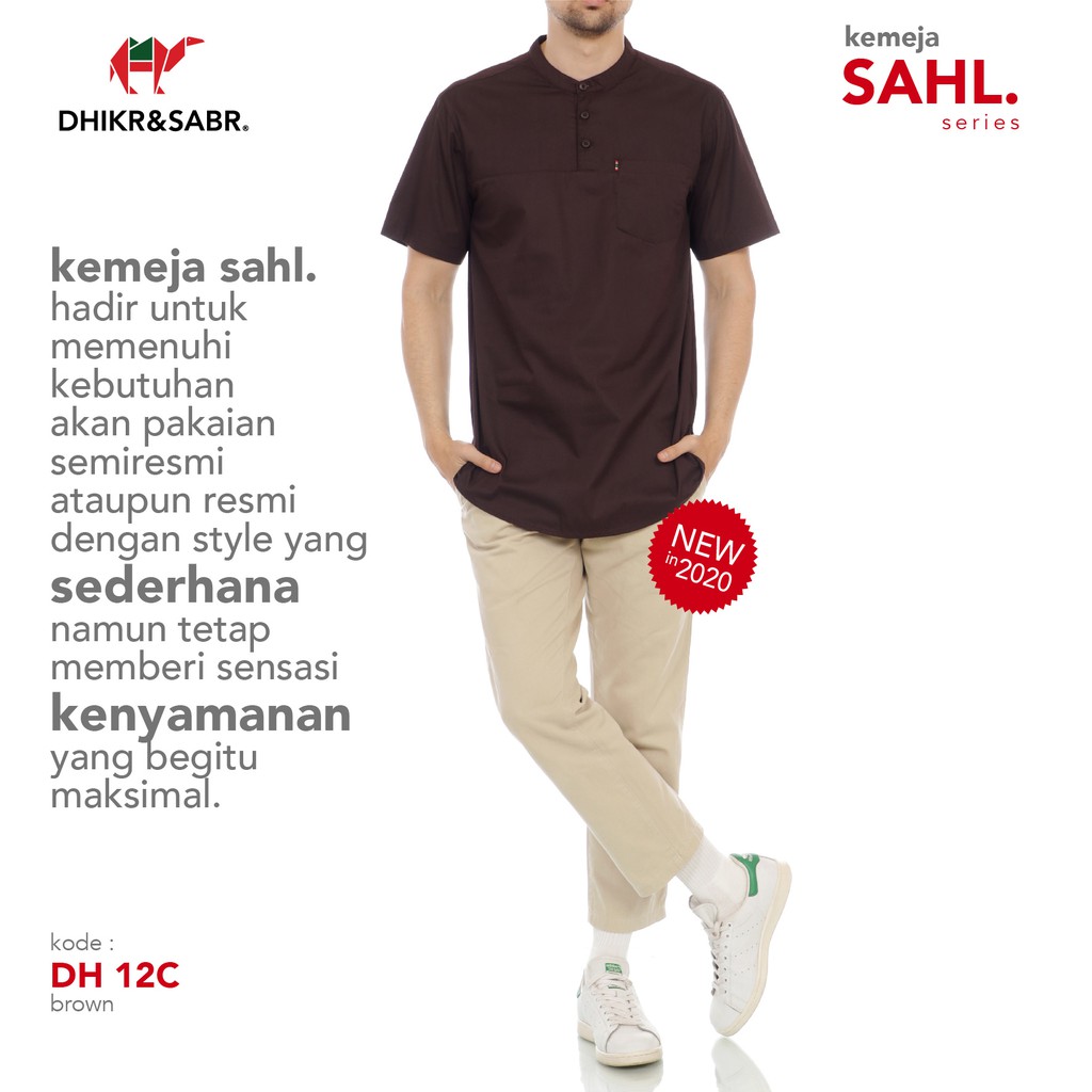 Baju Koko Pria | Kemeja Koko Sahl Series DH.12 DHIKR&SABR® ORIGINAL