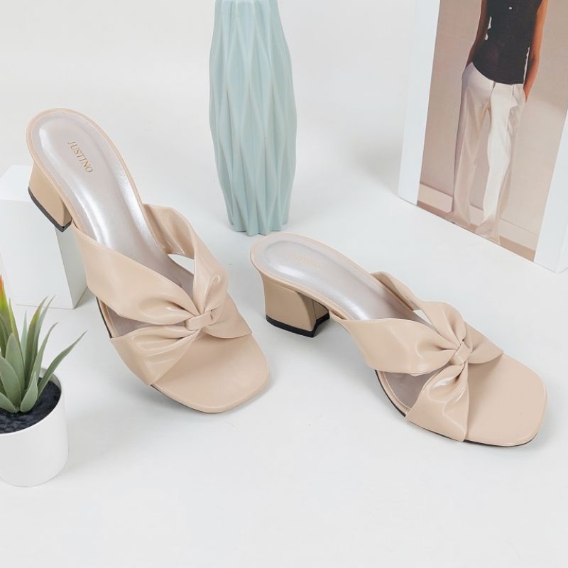 Sandal Hak Tahu JUSTINO HTB02 Series Heels Wanita 5cm-1