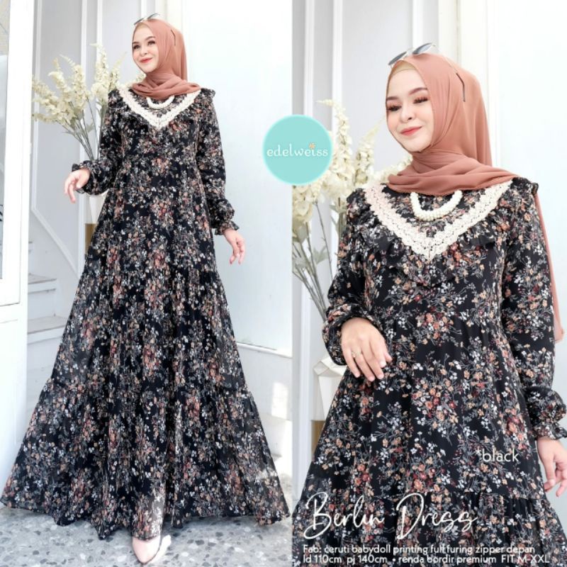 EDELWEISS BERLIN MAXI DRESS DEWASA PREMIUM COTTON BEST SELLER