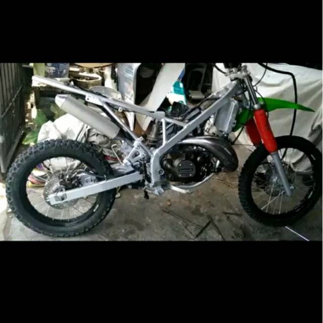 Rangka frame klx bf lama gordon PNP mesin ninja 150R 2 tak kebo gas track