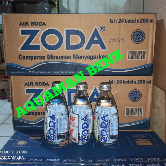 

✨COD✨ ZODA air soda 250 ML 1 karton (Grab & Gojek)