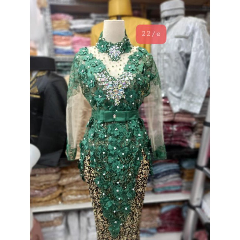 TERBARU ATASAN KEBAYA AKAD BUNGA 3D | ATASAN KEBAYA AKAD BRUKAT 3D/ATASAN PESTA/BAJU PENGANTIN