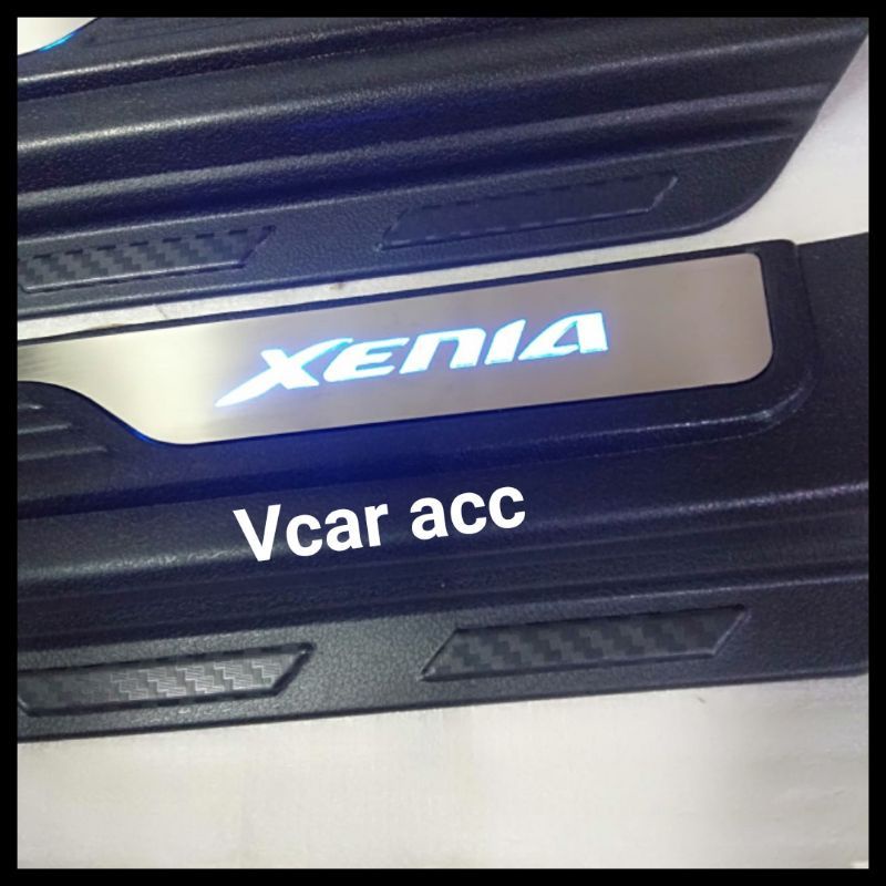 sill plate silplate samping PINTU MOBIL daihatsu all new xenia 2012 sampai 2018 lampu biru 2013 2015 2016 2014 2017