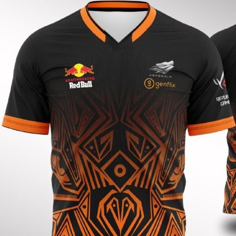 KAOS GAMING JERSEY ESPORTS GENFLIX AEROWOLF TERBARU MOBILE LEGENDS PUBG FREE FIRE DOTA2 PES FIFA AOV