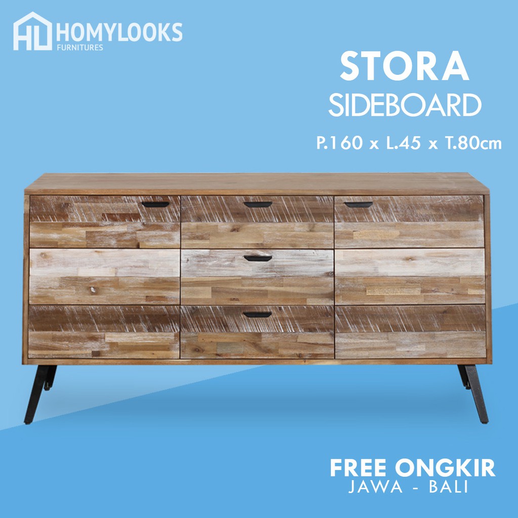  Lemari  Dinding  Buffet Minimalis Stora Sideboard FREE 