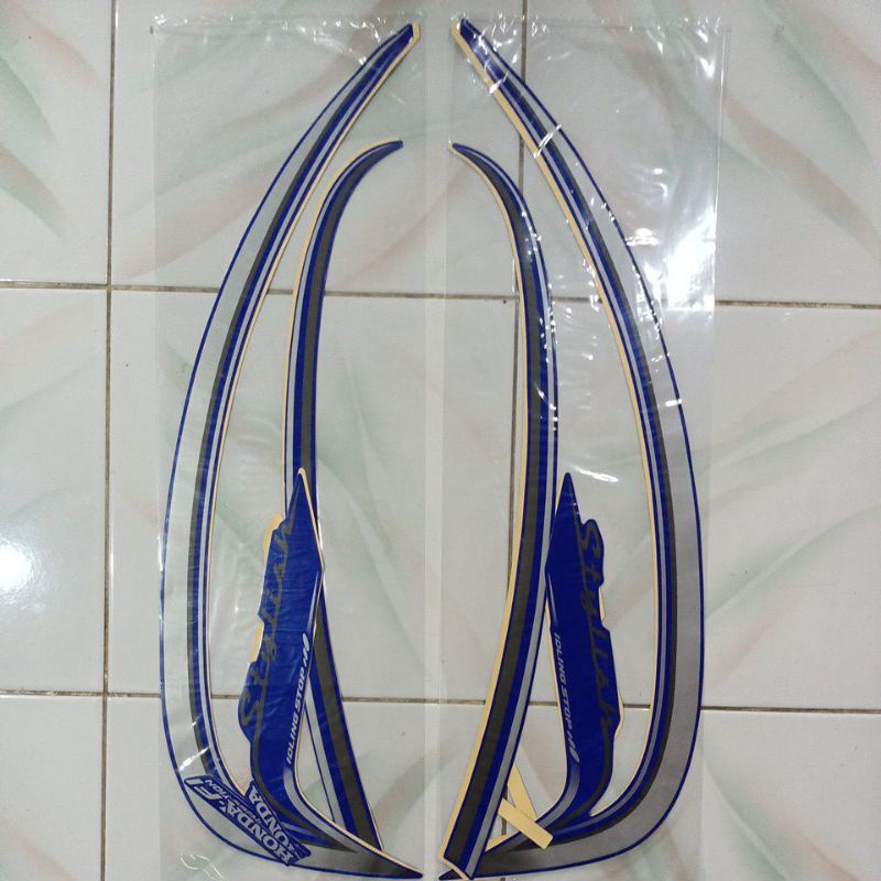 Striping Scoopy Stylish 2016 Bodi Biru Ful / scopy 2016