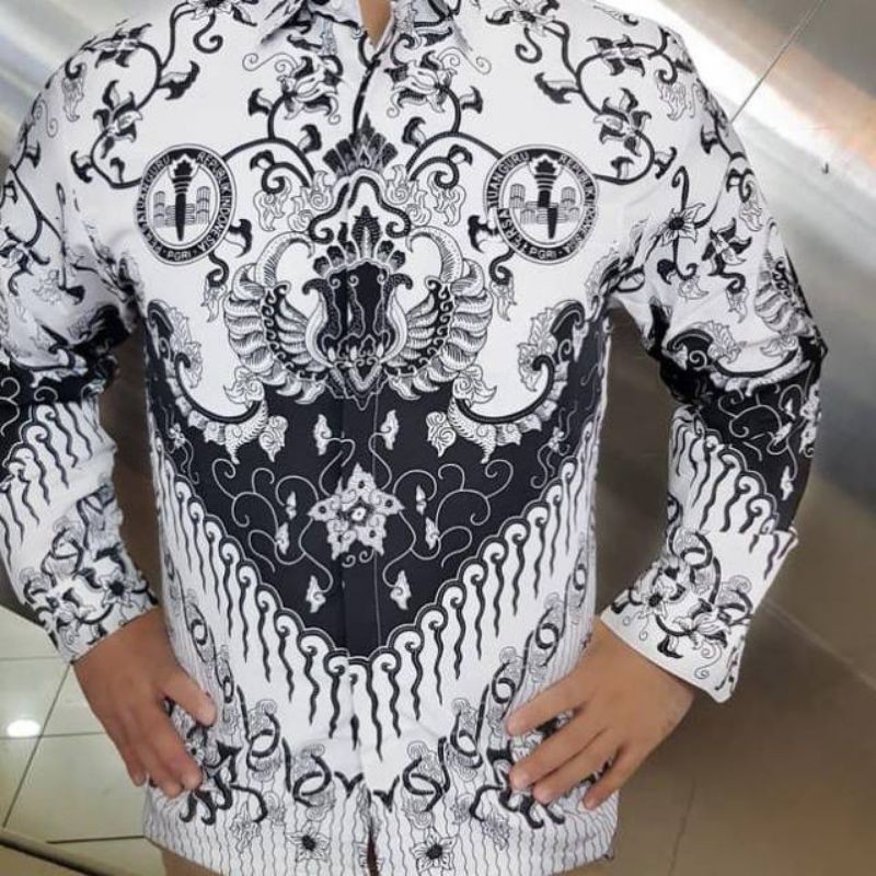 Batik PGRI PRIA bahan semi sutra