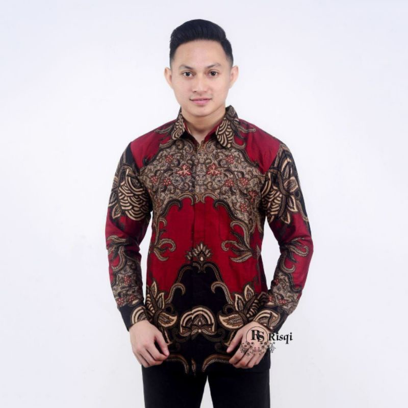 Baju couple batik pria ayah dan anak laki laki hem batik anak 2-12 tahun