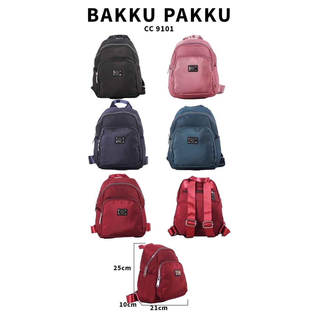 [KLIKTAS] Tas ransel wanita korean bag import terbaru Bakku pakku CC 9101 backpack perempuan kekinian murah