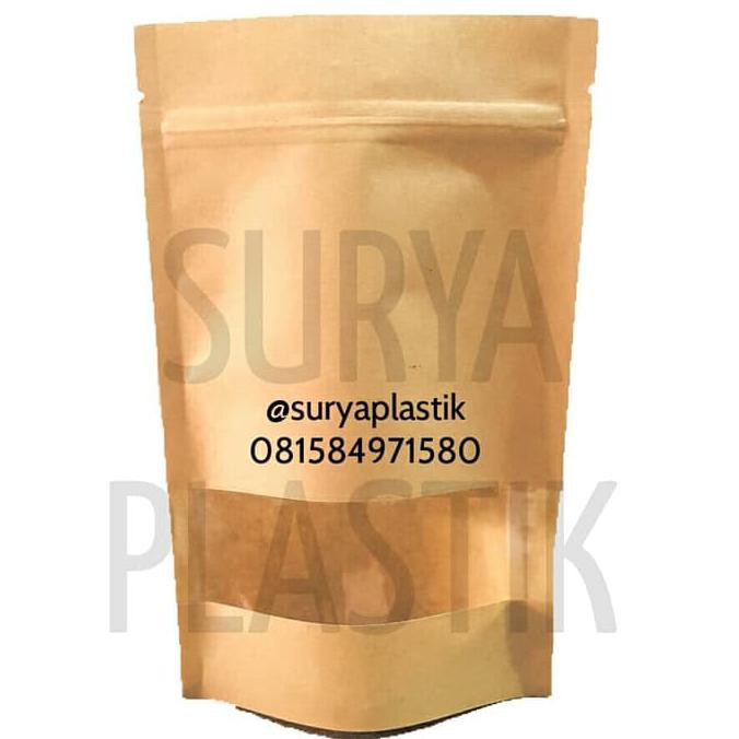 

Standing Pouch Kraft 14x22 Kemasan Snack, Makanan Kering, Bubuk Kopi