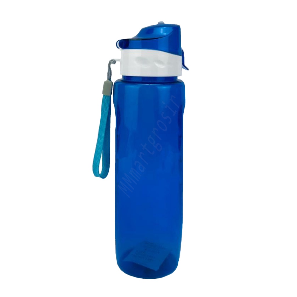 Botol minum / botol plastik / Botol minum + saringan / Warna biru / 600ml