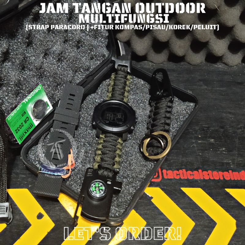 Jam Tangan Paracord Custom - Jam Tangan Tactical Outdoor Survival TSI SERIES #01