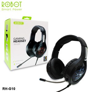 Robot RH-G10 Headphone Gaming For PC Komputer Original Headset Full Bass HF Built In Microphone