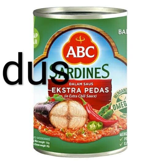 

Ikan Kaleng Sardines ABC 425gr per dus (24klg) ---Termurah---