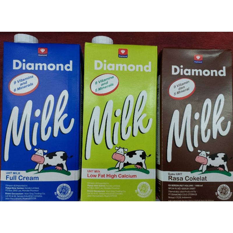 

DIAMOND SUSU UHT FULL CREAM/CHOCOLATE/LOW FAT 1000ML