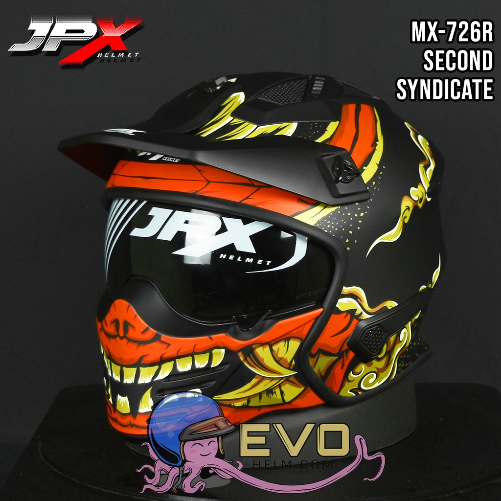 HELM JPX MX726R R06 SECOND SYNDICATE MOTIF BARONG - TERBARU ORIGINAL JPX MX-726R R 06 BARONG