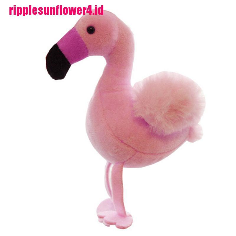 Gantungan Kunci Bentuk Flamingo Bahan Plush Lembut