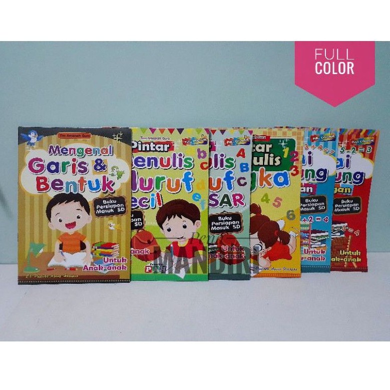 Buku persiapan masuk SD Tk dan Paud PAH (FULL COLOR)